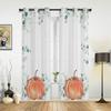 Осенние шторы с эвкалиптом и тыквой на День Благодарения для спальни, гостиной, оконные шторы, жалюзи, кухонный декор, шторы