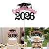 Принадлежности для выпускного 2026 года 4 шт. Топперы для торта Из бумажных материалов Дизайн Бумага Вставки для выпускного торта