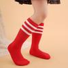 Синий/красный/белый/черный Полосатый стиль Школьные гольфы до колена для девочек Весна Осень Хлопковые Дышащие Гольфы для девочек-малышей Рождественский подарок