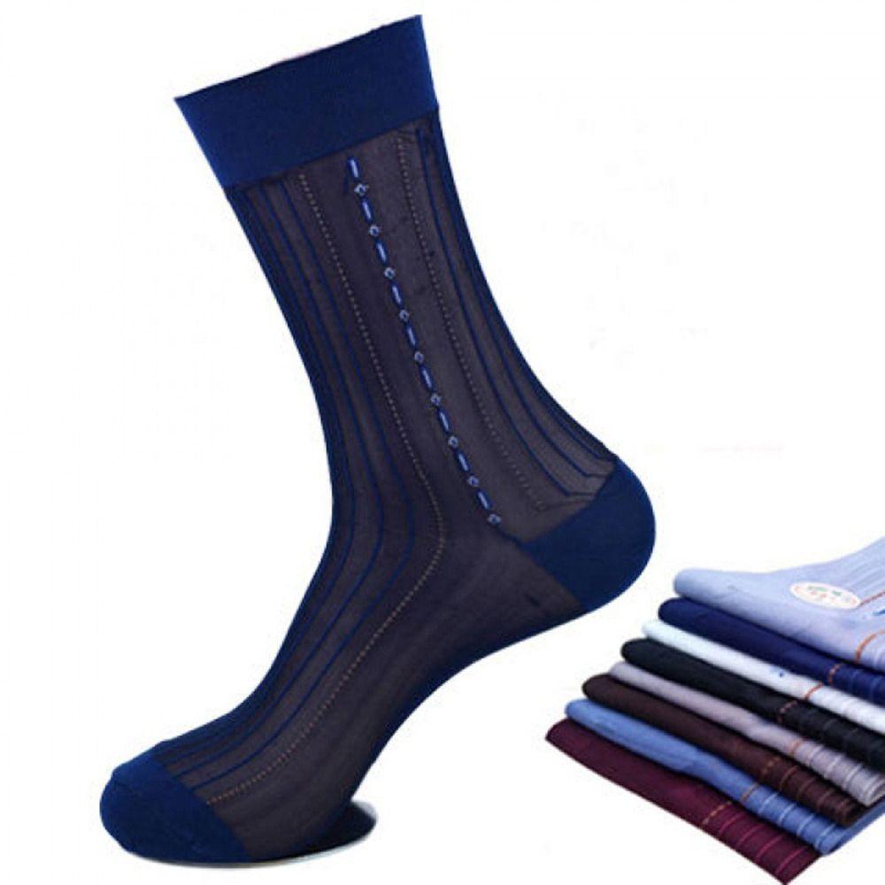 Loose For Husbands For Men Work Comfortable Male Hosiery Silk Socks Men Socks Middle Tube Socks