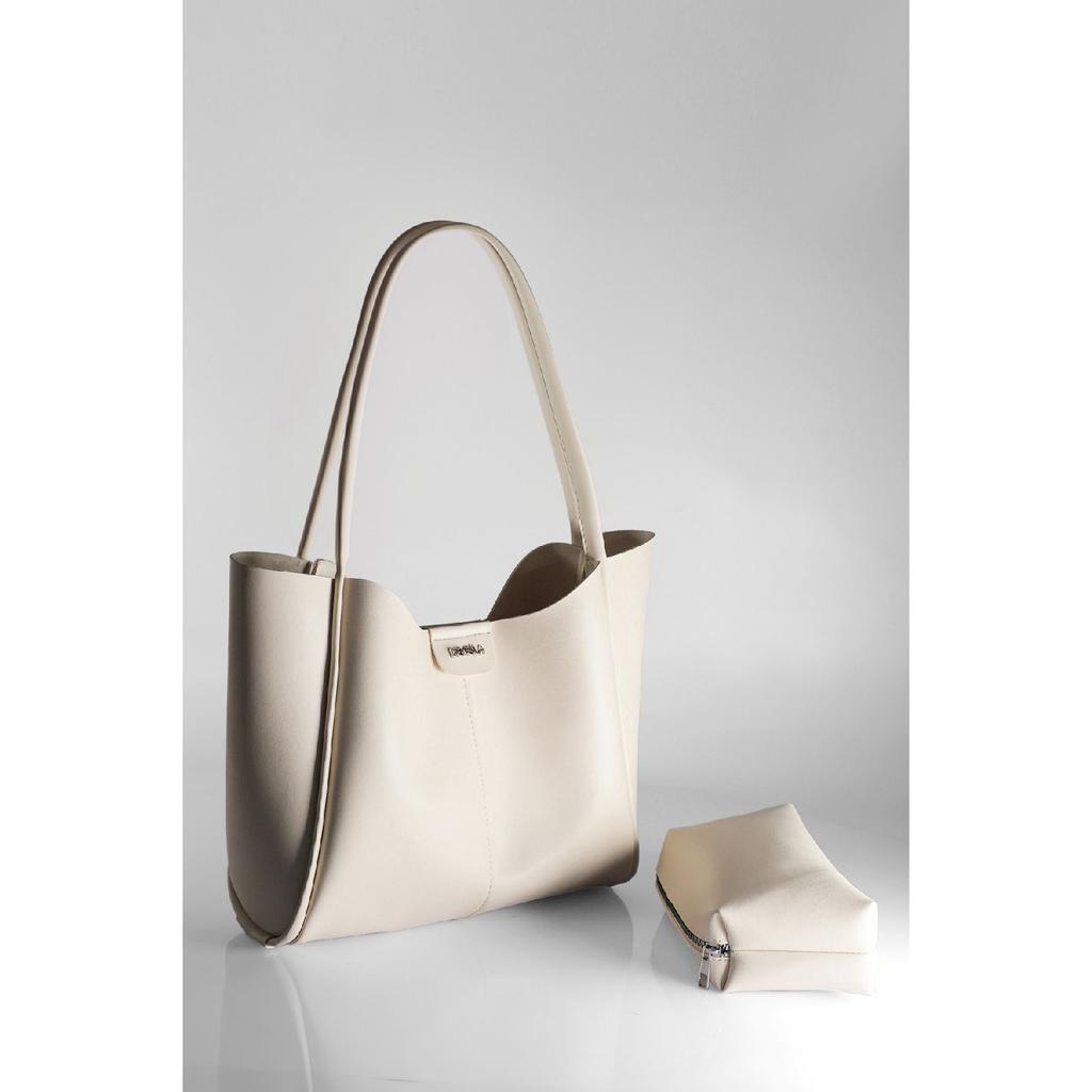 Women's Black Large Size Makeup Bag Hand And Shoulder Bag