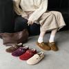 Fleece Warm Thick-soled Bag Head Fluffy Shoes for Women To Wear Outside 2025 Autumn and Winter New Casual Cotton Shoes