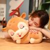20-40cm Cute Sika Deer Plush Toy Stuffed Lying PillowCartoon Animals Face Soft Sleeping Elk Deer Girls Cushion Christmas Gift