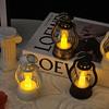 Mini Retro Hurricane Lantern: Christmas Candle Night Light & Toy Gift Decor