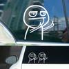 Funny Middle Finger Troll Face Meme Stickers for Bumper Art Kid Decorations Cartoon Wall Anime Cute Car Home Luggage