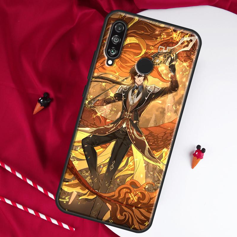 Zhongli Genshin Impact For Huawei Nova 9 SE 10 5T Y90 Y70 Y60 Y61 Y91 Y72 12i 12s 11i P60 Pro P20 P30 P40 Lite Case