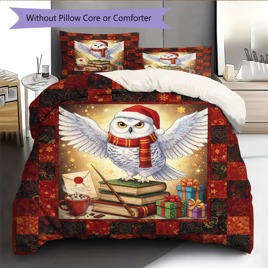 Мультяшный Узор Комплект Постельного Белья Одеяло Пододеяльник Наволочка Домашний Декор Подарок на День Рождения (1 пододеяльник + 2 наволочки, без наполнителя)