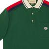 GUCCI Polo Shirts Men's Green Polo Collar Thin Straight Fit 737656-XJF4V-3754