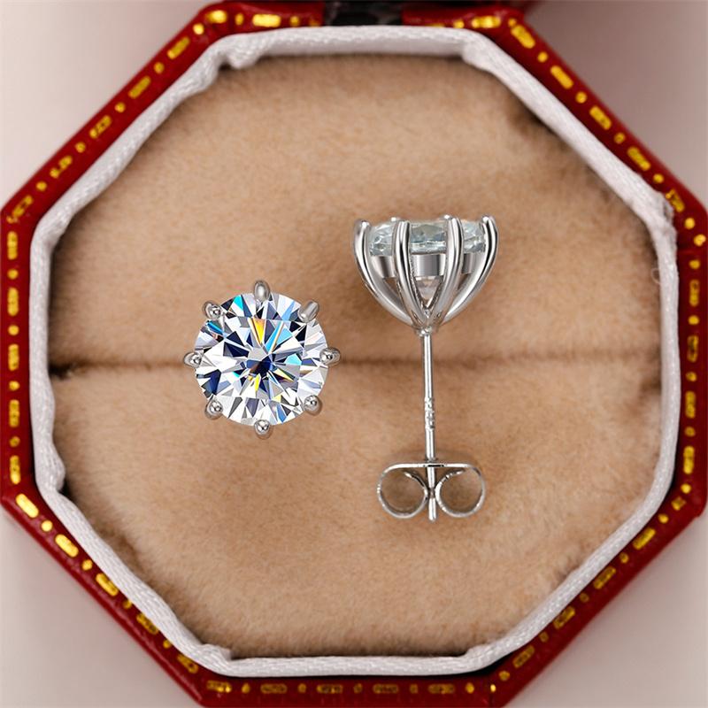 Модные Универсальные Женские Серьги-гвоздики с Кубическим Цирконием Высокого Качества Серебристого Цвета Серьги для Пирсинга Ушей Женские Украшения Оптом