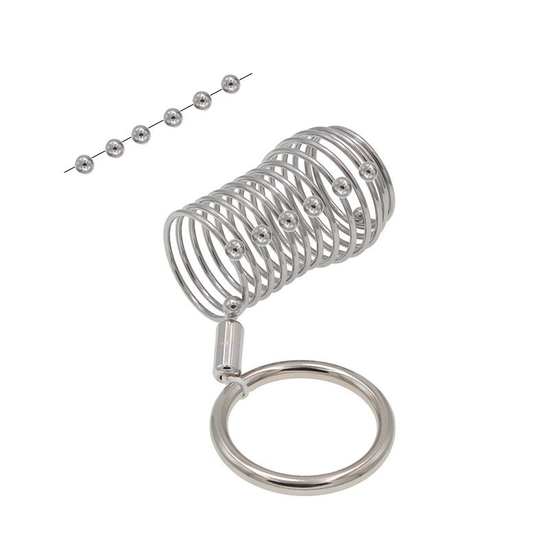 Кольцо для пениса из нержавеющей стали Экзотический презерватив Страсть 8 бусин Секс-помощь Инструмент для пар Секс-игрушки Товары для взрослых Анти-офф