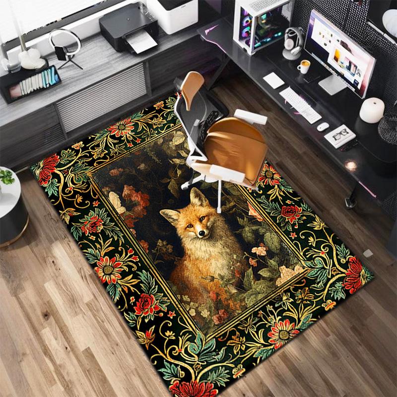 Elegant Crow Floral Garden Carpet Is Suitable For Living Room And Bedroom Doormats Office Balcony Decorative Carpet A9