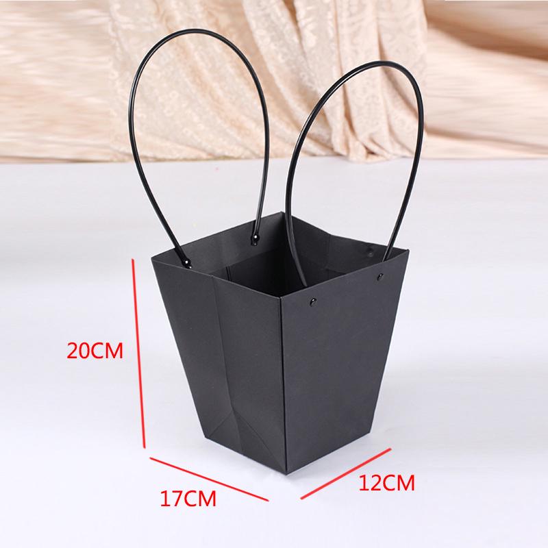 Главная Цветочная крафт-бумага для упаковки цветов Водонепроницаемая подарочная трапециевидная сумка