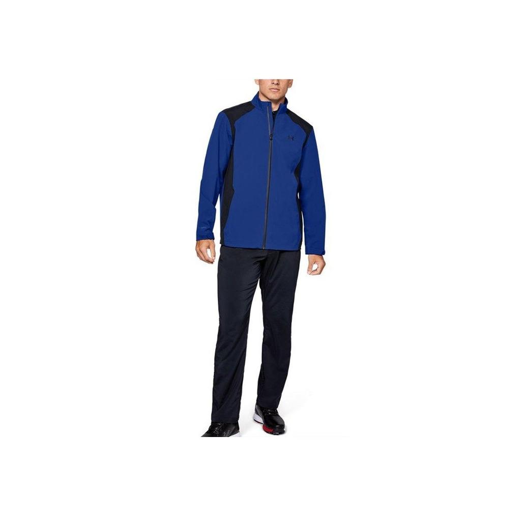 Under Armour Мужская куртка Portrush Rain с логотипом и контрастным воротником, синяя 1352108-400