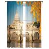View At Tiber And St Peter Sheer Curtains for Living Room Transparent Tulle Window Curtain Bedroom Kitchen Decor Veil Drapes