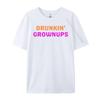 Drunkin Grownups Mens Clothing 2024 Luxury Brand Graphic Tees Men Printed T-Shirt