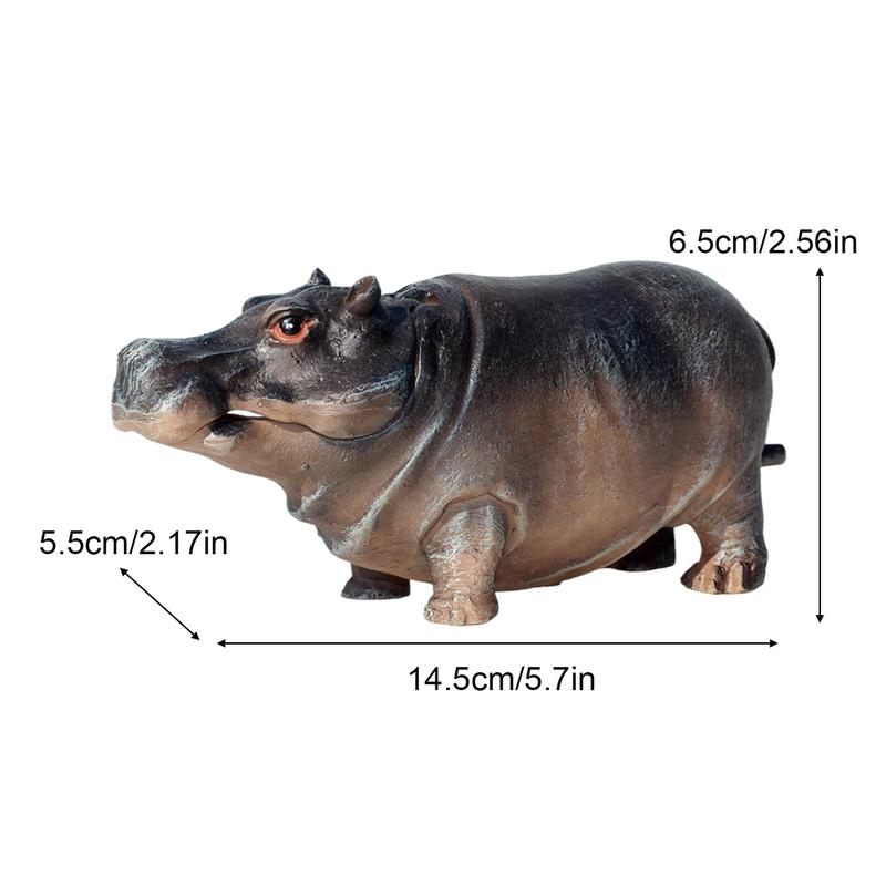 Fish Tank Bubbler Resin Aquarium Bubbler Hippo Fish Pump Pneumatic Air Stone Gallon Realistic Landscape Decoration For Living