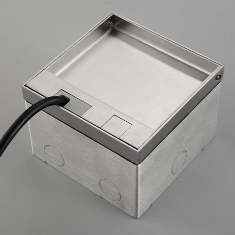 Marble Flat Floor Insert Multifunctional Pure Stainless Steel Power Ground Plug Household Floor Socket Box