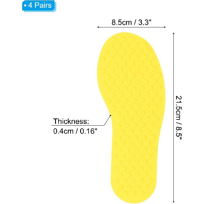 PATIKIL Feet Markers for Classroom, 4 Pairs Plastic Floor Foot Shaped Non Slip Spots Carpet Markers for Education Preschool Children Teacher