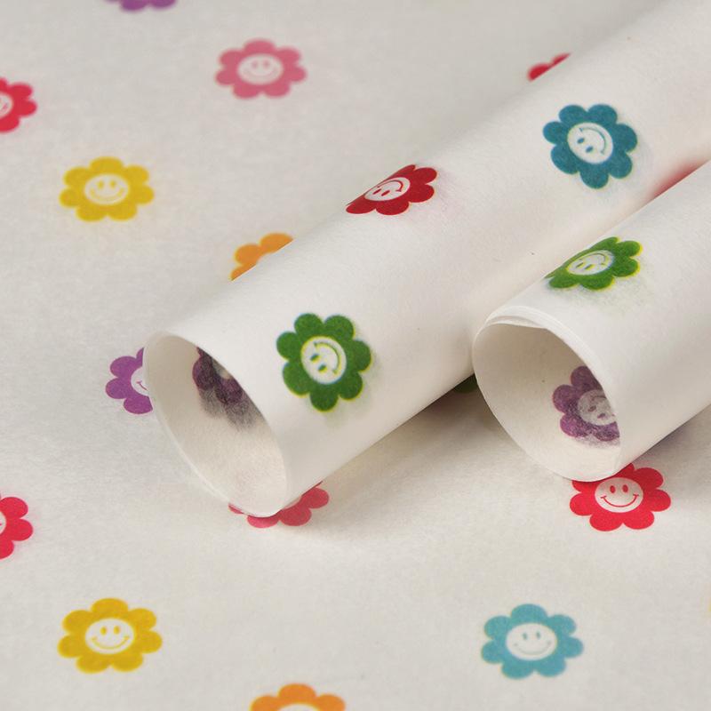 17g Printed Tissue Paper - Decorative Patterned Copy Paper For Gift Wrapping & Floral Packaging
