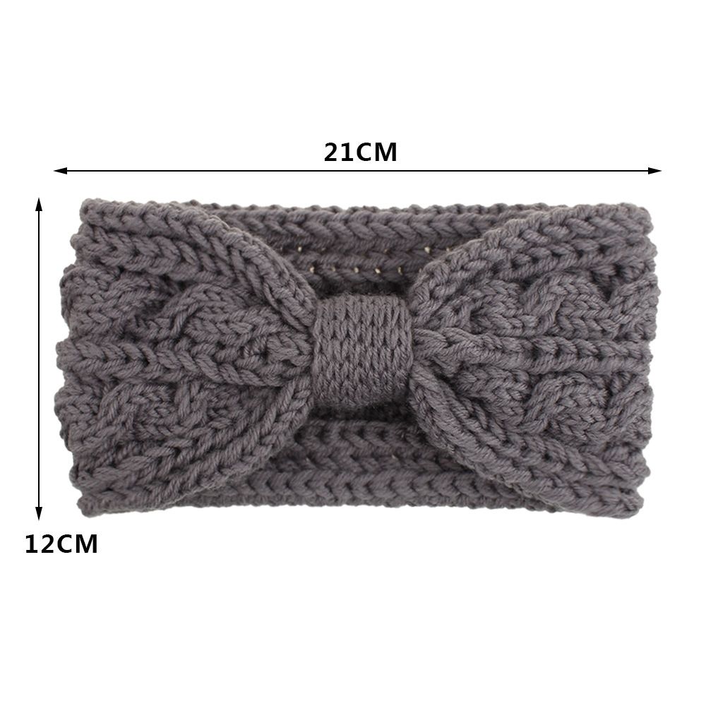 Wool Knitted Ear Warmer Hairband Headwear Women's Headband Cross Knot Hairband Head Wrap