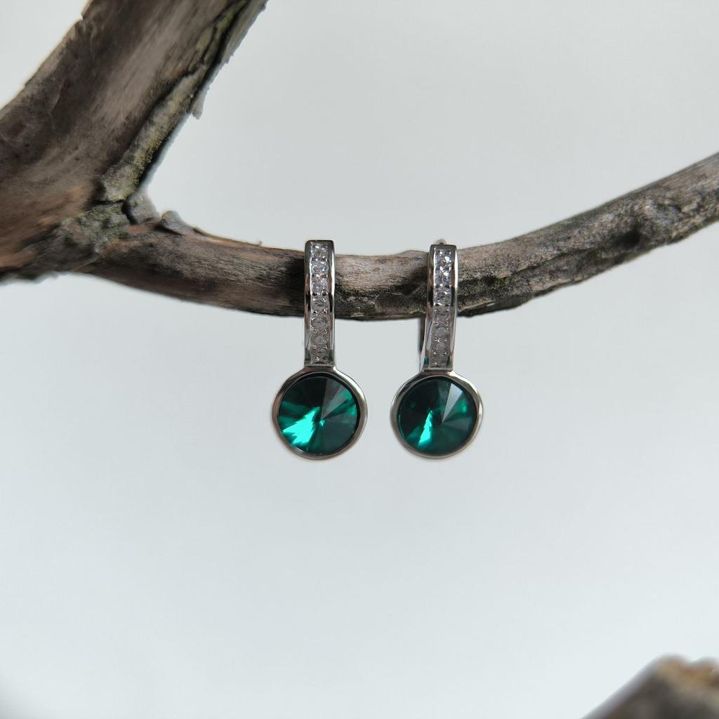 Серебряные серьги с фианитами (60002294)