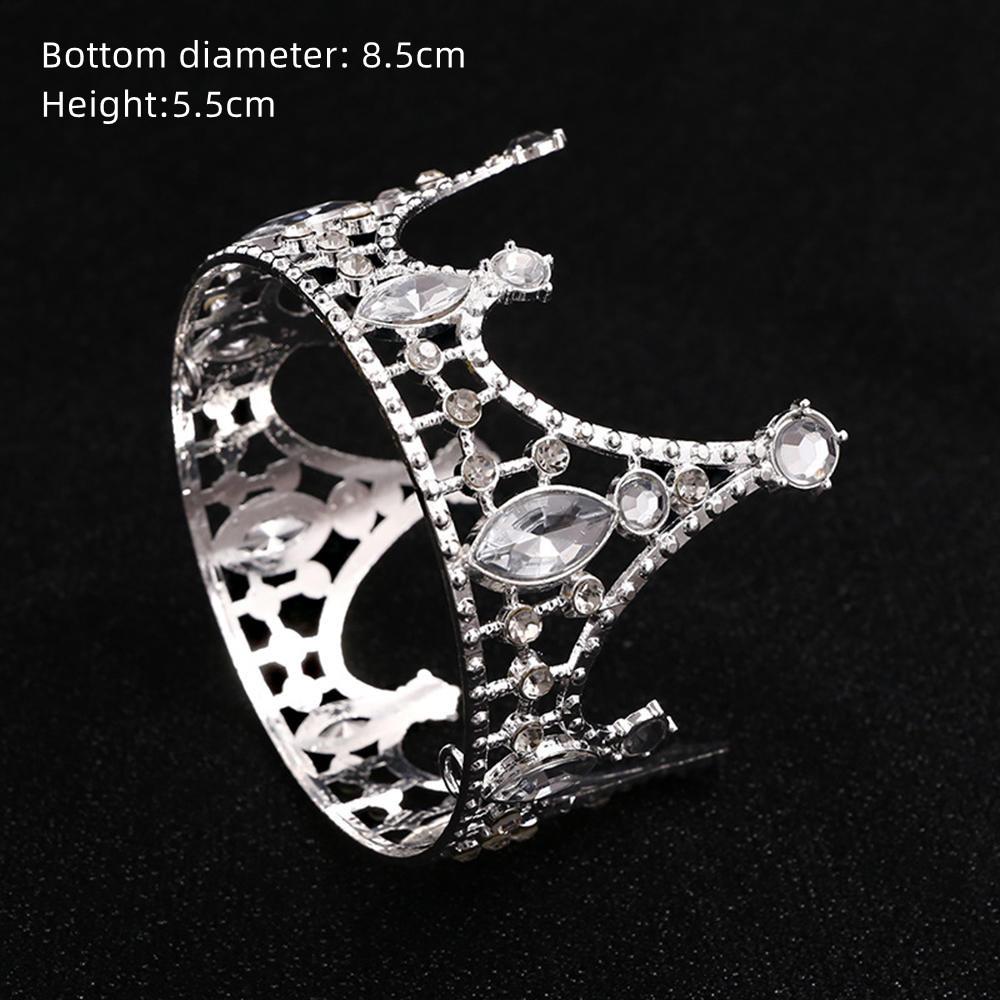 Корона со стразами для выпечки торта, украшение для головы, детские аксессуары для волос, принцесса, свадьба, день рождения, вечеринка, принадлежности, новый