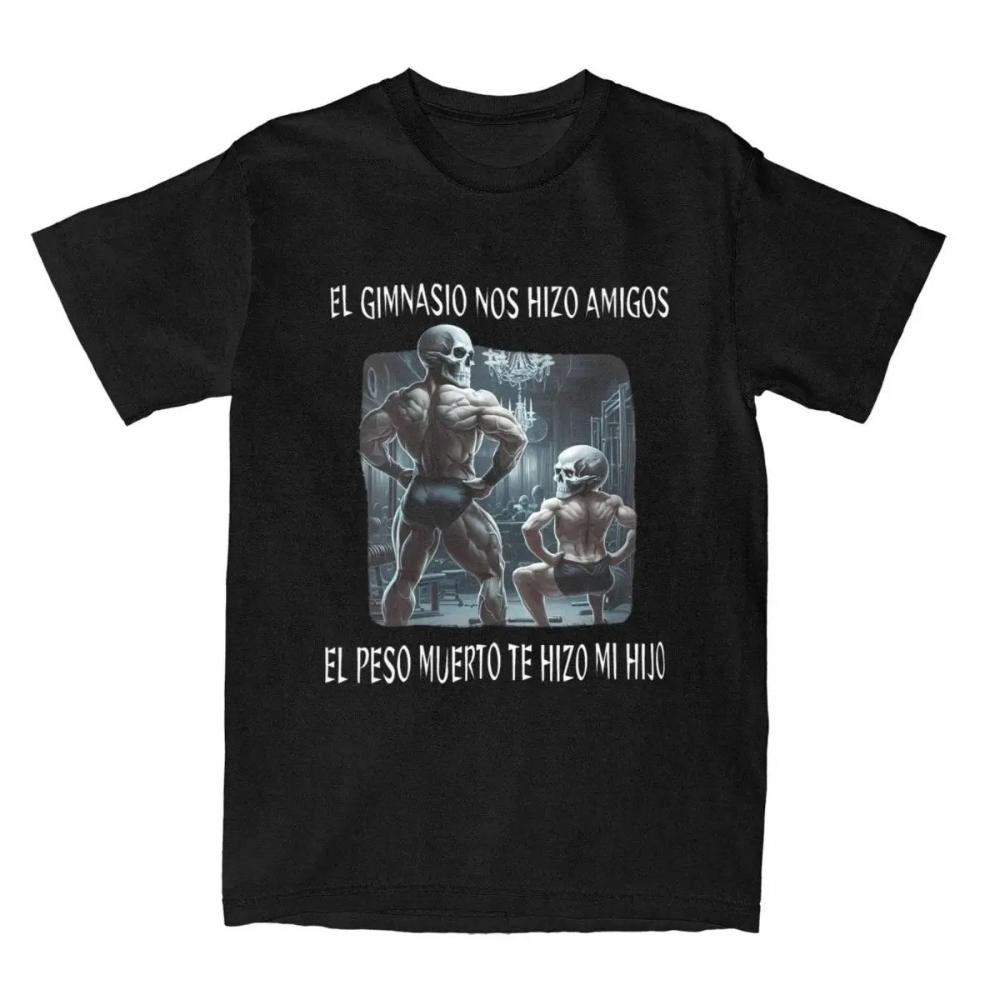 Fitness T-shirt Calacas Chidas Gym Fitness Con Frases Sarcasticas T-shirt Men Women Retro Tees Tops Streetwear Casual Unisex