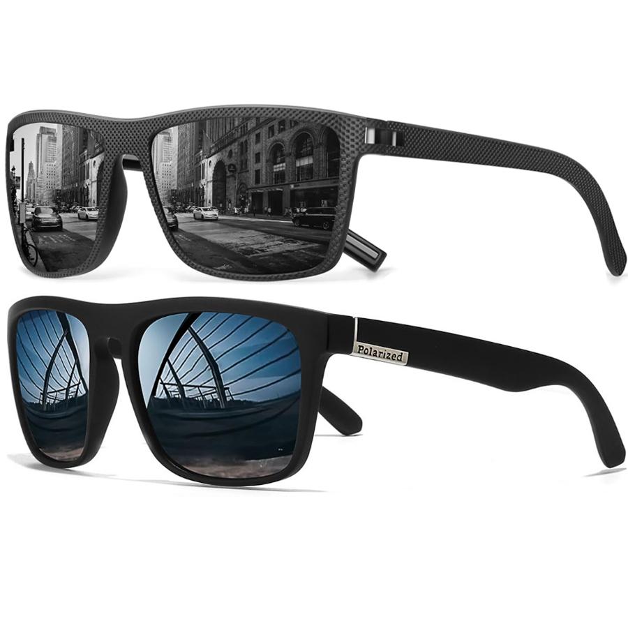 2Pack New Polarized Sunglasses Men Women Trendy Retro Sun Glasses Outdoor Sports Fishing Hiking Driving UV400