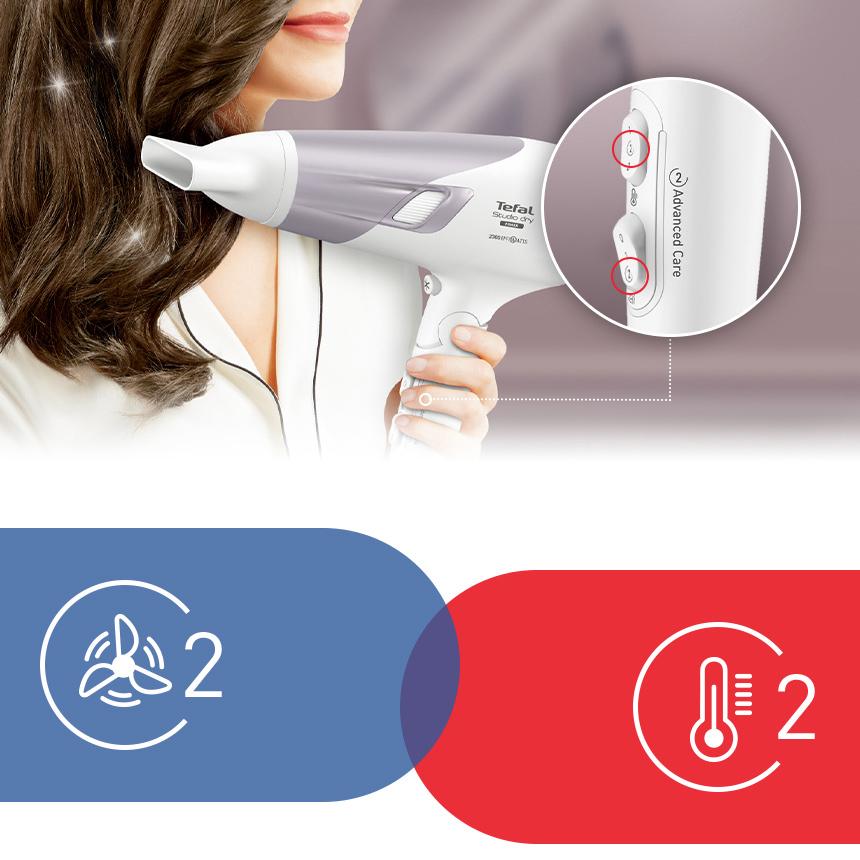 Tefal HV5894 Studio Dry Power Складной фен Быстросохнущий 2300 Вт Фиолетовый