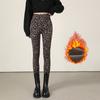 Осенне-зимние тонкие бархатные модные леггинсы из леопардовой кожи акулы с высокой талией, сексуальные обтягивающие теплые леггинсы для йоги
