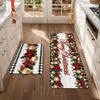 2Pcs Anti Fatigue Kitchen Rugs Christmas Waterproof Non-Slip Thick Cushioned Kitchen Mat Heavy Duty Comfort Standing Mat for Kitchen