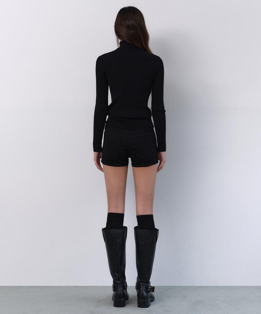 MUSINSA STANDARD WOMAN Женские микро-джинсовые шорты [Черный]