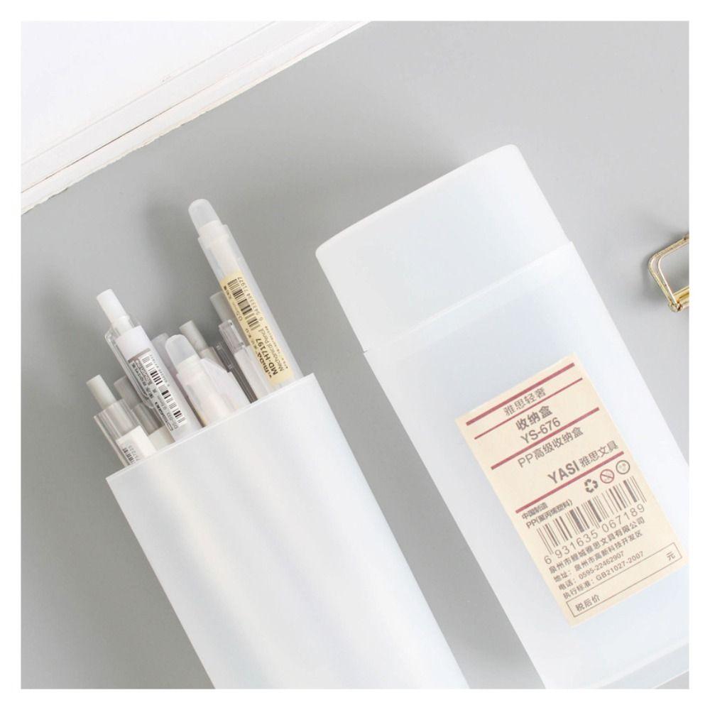 Detachable Pen Holder Translucent Makeup Brush Box Multifunctional Student Stationery  Desktop