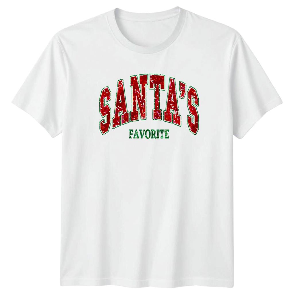 Santas Favorite Christmas Holiday Unisexs TShirt Unisexs Tee Graphic Shirt
