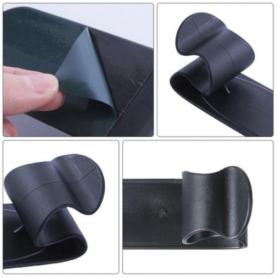 3 Pcs Car Umbrella Clip Fixed Hook Self Adhesive Organizer Black