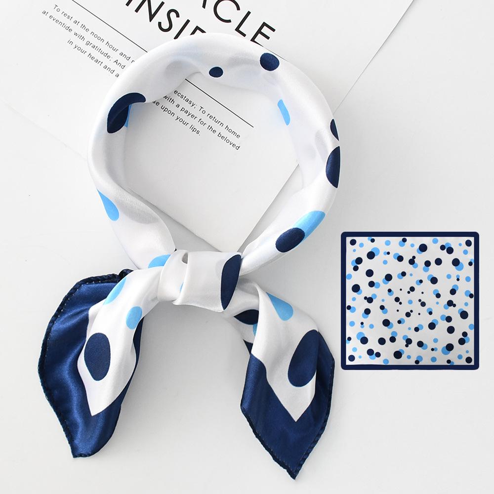 Новый модный высококачественный шелковый шарф квадратный шарф цепочка имитация шелка 50x50 маленький шарф для женщин