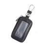 Furifer Smart Key Case, PU Leather Key Case with Window, Cover Type, Zipper, Clear Window, Keychain, Unisex, Black, 1.0 Pcs