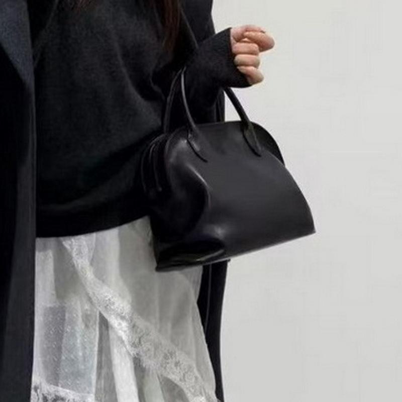 2025 Новая кожаная женская сумка первый слой кожа swift плиссированная сумка-боулинг легкая роскошь большая вместимость портативная сумка через плечо