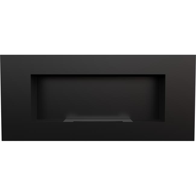 Wall Mounted Bioethanol Fireplace DELTA2 TÜV Black Set