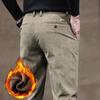 Winter New High-End Corduroy Casual Pants For Men With Thick Velvet And Versatile Loose Straight Leg Business Pants