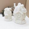 2025 DIY Christmas House Candles Silicone Mold Castle House Concrete Cement Silicone Mould Christmas Gift House Gypsum Molds