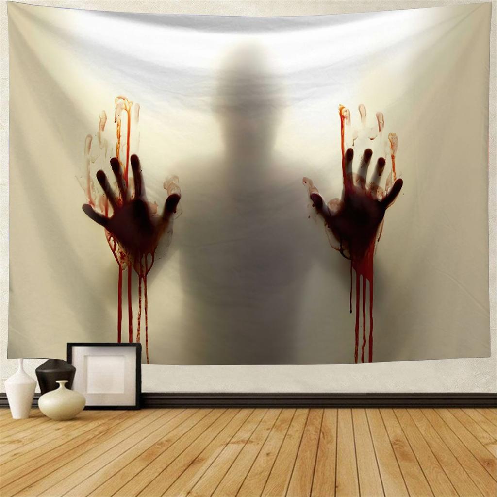 Home Decor Tapestry Halloween Pumpkin Lantern Wall Hanging Tapestry Boho Hippie Magic Castle Wall Decor Backdrop Fabric