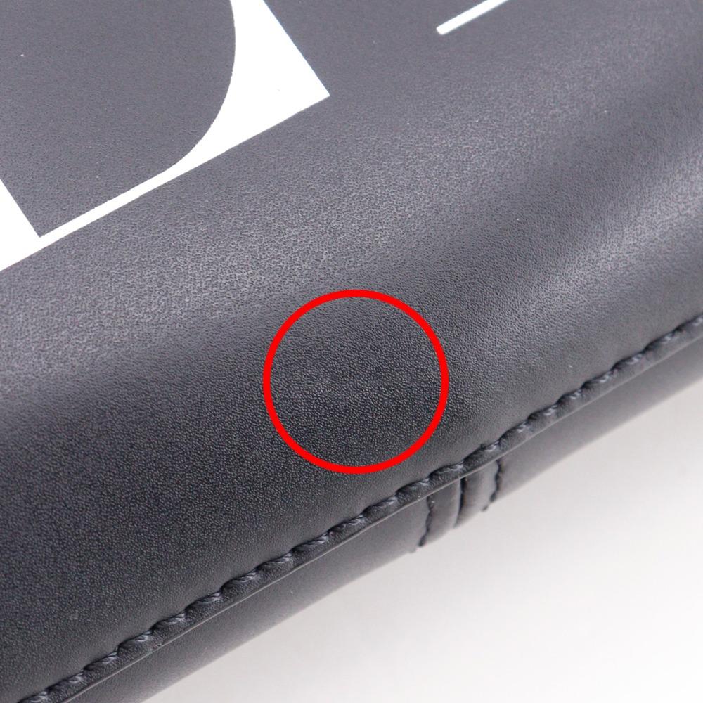 Valentino Garavani VLTN Logo Body Bag B0719WJW Studs Black Leather Mens Used