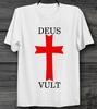 Deus Vult Catholic Religion Christian Crusader T Shirt  Unisex Men's  Ladies Top