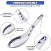 8 Pieces Ceramics Soup Spoons Nese And Porcelain Pattern Spoons Flatware - RiRi