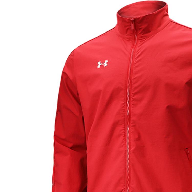 Under Armour Ретро воротник-стойка волнистый принт спортивная тканая куртка мужская куртка красная 22500401-600