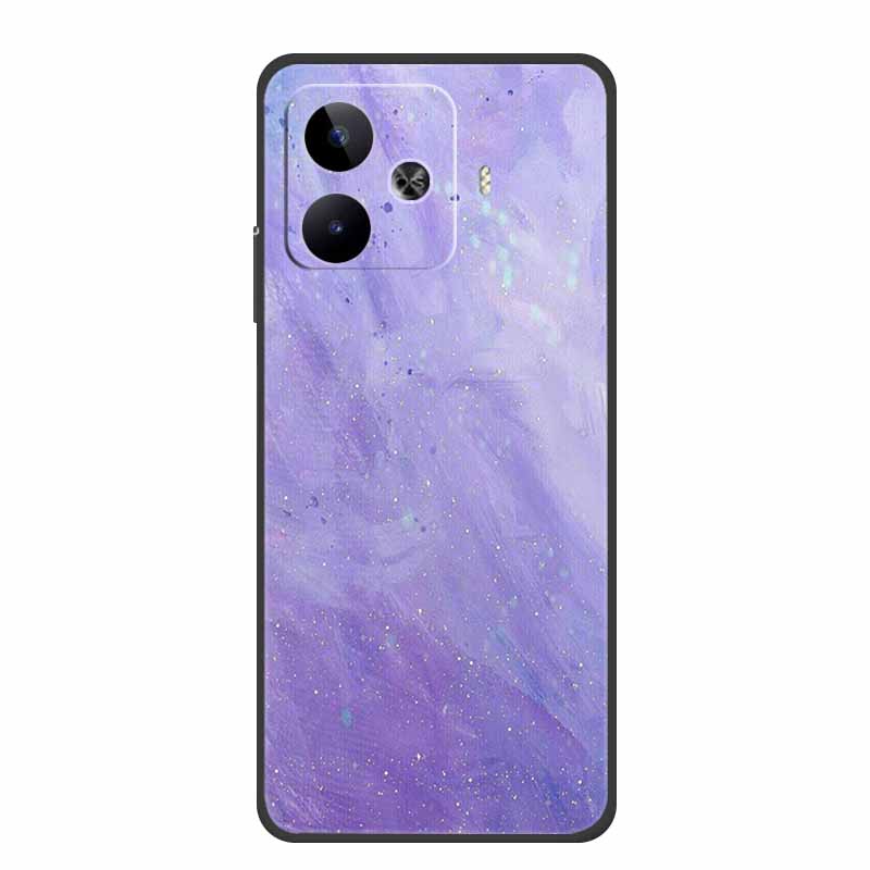 Чехол для vivo iQOO Z9 Turbo Мраморный ТПУ Мягкий Силиконовый Задний Чехол Для iQOOZ9 Turbo V2352A Чехлы Для Телефона Ударопрочный Слюдяной Окрашенный Capa