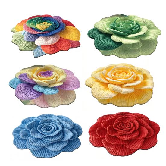 3D Цветочный коврик для пола Реалистичный цветок Ковер для гостиной Нескользящий Впитывающий коврик для ванной Ковер для спальни Игровой комнаты Кухни