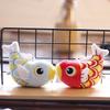 Cute Koi Fish Plush Toy Key Holder Super Soft Pp Cotton Stuffed Animal Backpack Decoration