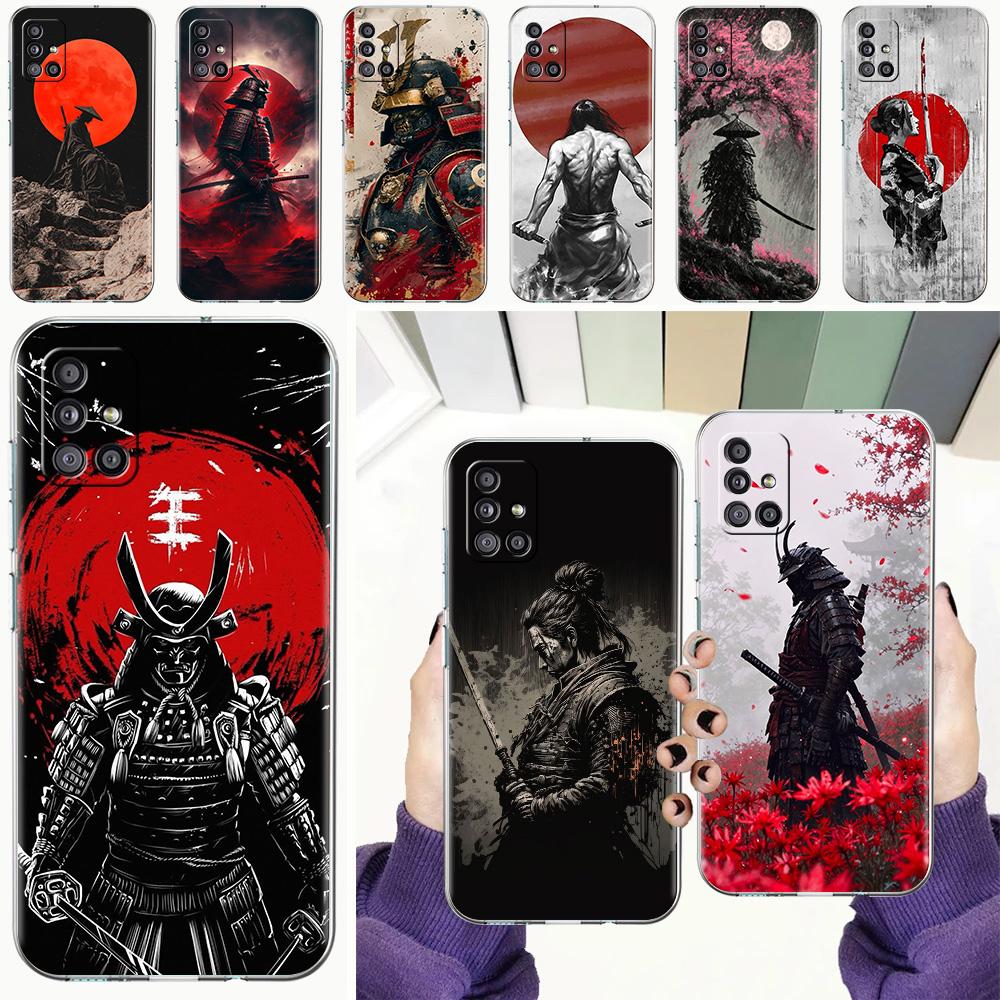 Чехол для Samsung A15 A13 A35 A55 A51 A71 A41 A31 A21S A03S A05 A17 A23 A25 A33 A53 A73 5G A07 4G Покрытие Бусидо Самурай